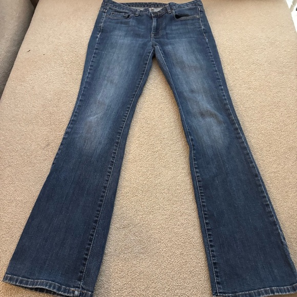 Calvin Klein Jeans Denim - VTG Calvin Klein Blue Flare Wide Leg Bell Botom Denim Jeans Size 10